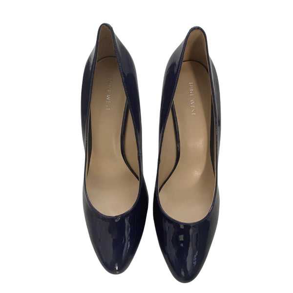 NINEWEST Patent Court Shoe Navy SIZE 42