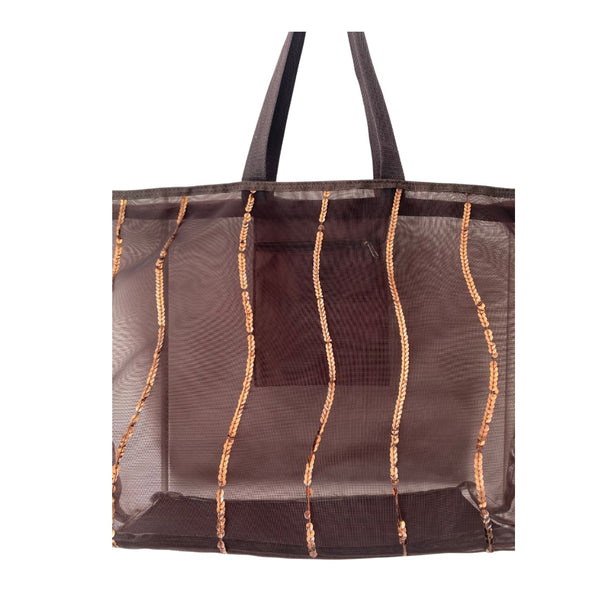 Mesh Tote Bag Brown