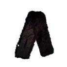 Black fur scarf on a white background