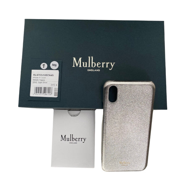 MULBERRY iPhone X Phone Cover Silver