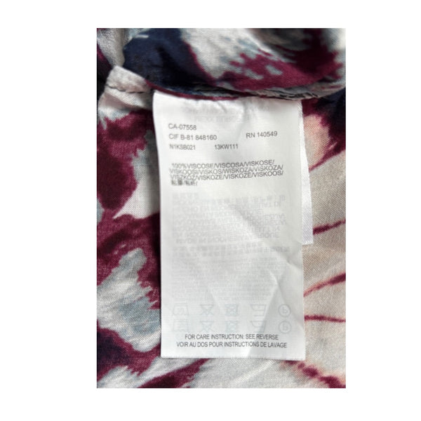 Mexx Abstract Print Button-Down Shirt Navy Multi Size L - Preloved