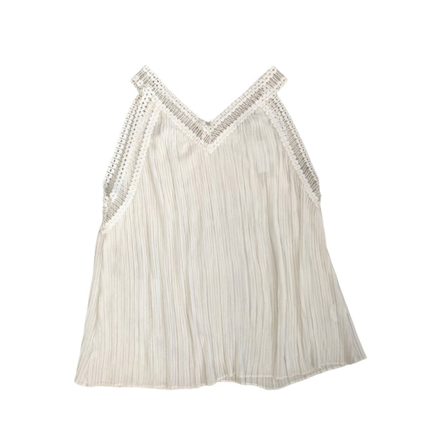 Pleated Vest Top Ivory SIZE S