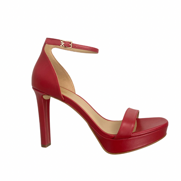 MICHAEL KORS Margot Platform Heel Sandals Red SIZE 41