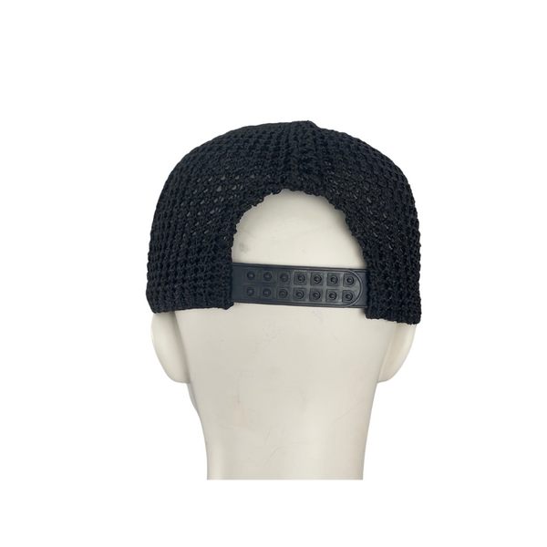 Knitted Mesh Baseball Cap Black