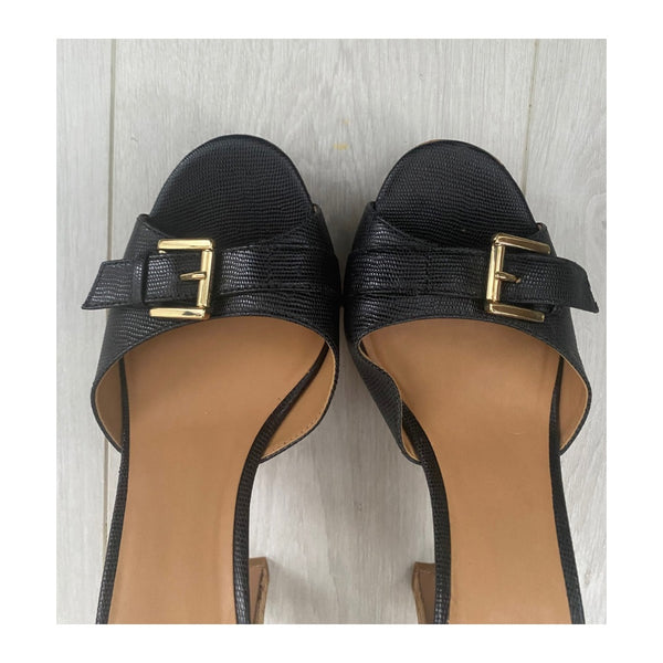 NINEWEST Edeline Platform Sandal Black SIZE 42