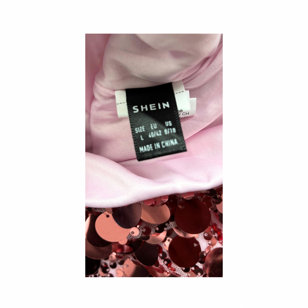 Shein Pink Sequin Mini Skirt Size L – New