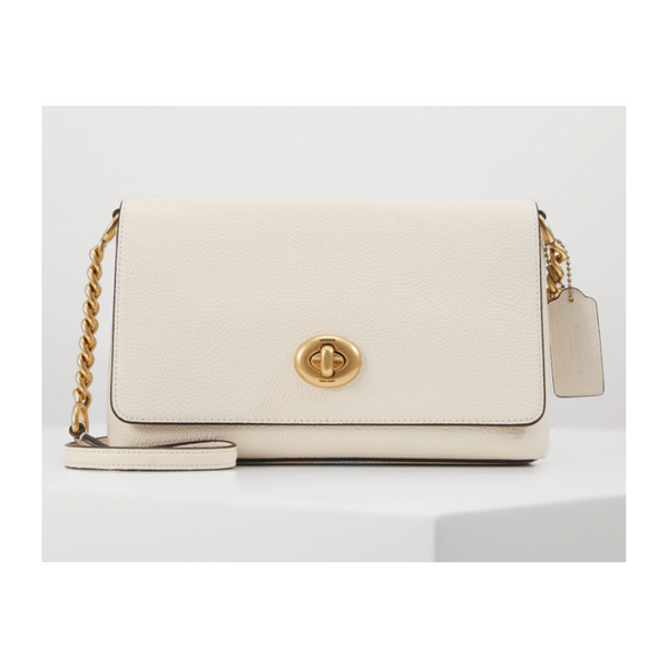 COACH Crosstown Leather Crossbody Bag Cream