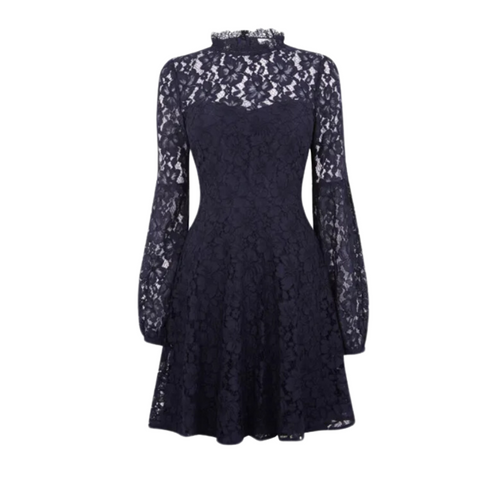 Lace Skater Dress Navy SIZE 14