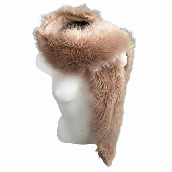 Italian Faux Fur Stole Brown Mocha -Vintage