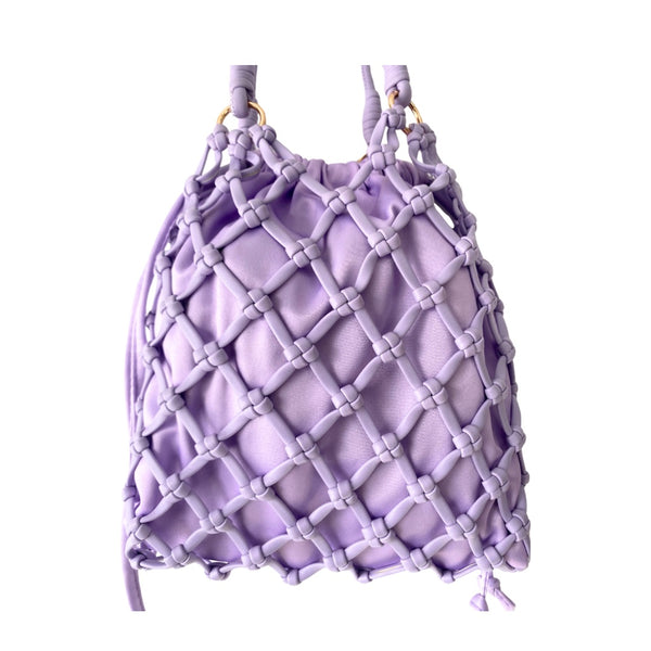 Satin String Buck Bag Lilac