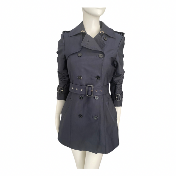 Zara Trench Coat Navy Midi SIZE XS