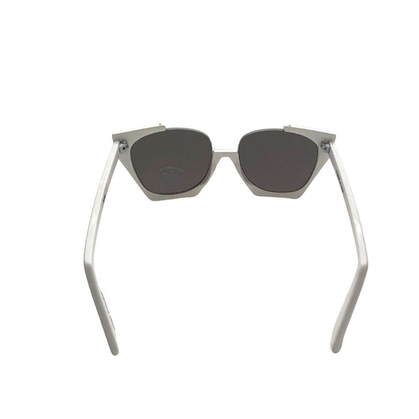 Cut-Out Cat-Eye Sunglasses White