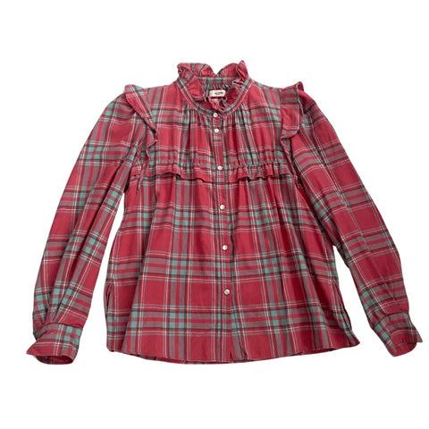 ISABEL MARANT ETOILE Idety Check Shirt Pink SIZE 10