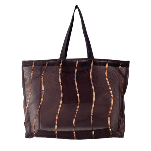 Mesh Tote Bag Brown