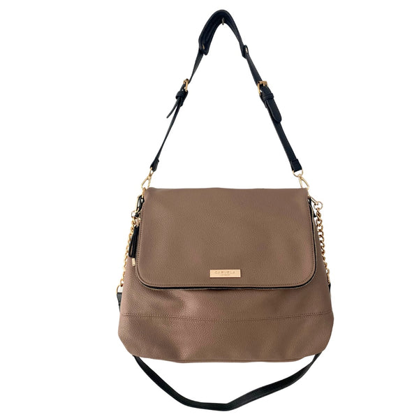 Carvela Delta Hobo Shoulder Bag Taupe