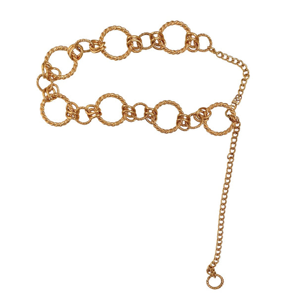 Chunky O-Ring Chain Link Belt Gold