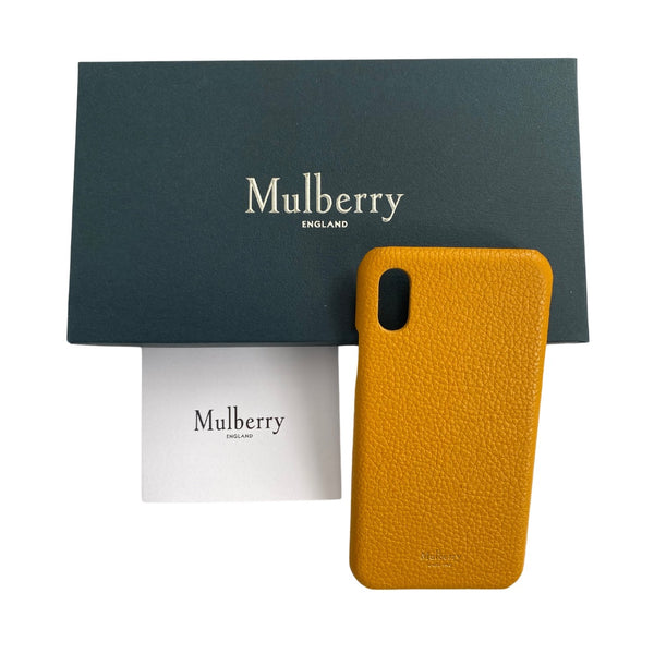 MULBERRY iPhone X Leather Phone Cover Yellow