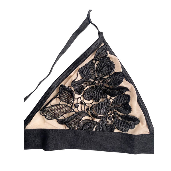 Floral Appliqué Bralet Nude SIZE 14-16