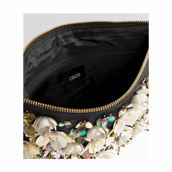 Floral Embellished Clutch Bag