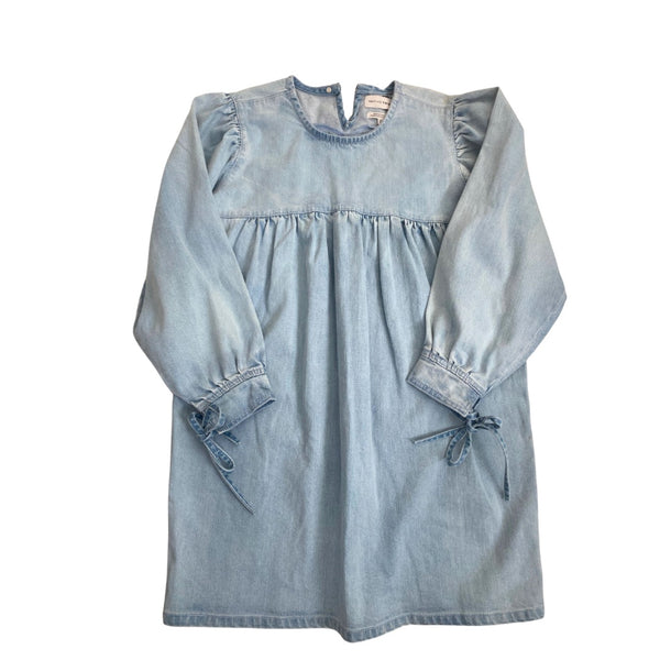 Heart Back Denim Dress Blue SIZE XS