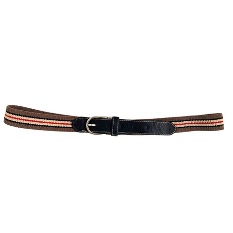 Collegiate Stripe Belt Brown