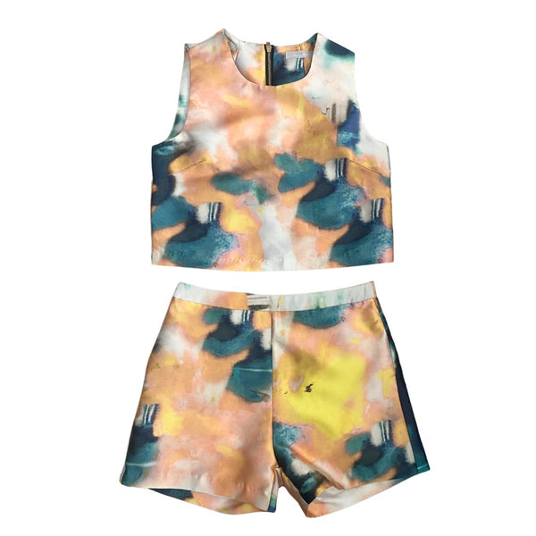 Abstract Print Top & Shorts Co-ord SIZE L