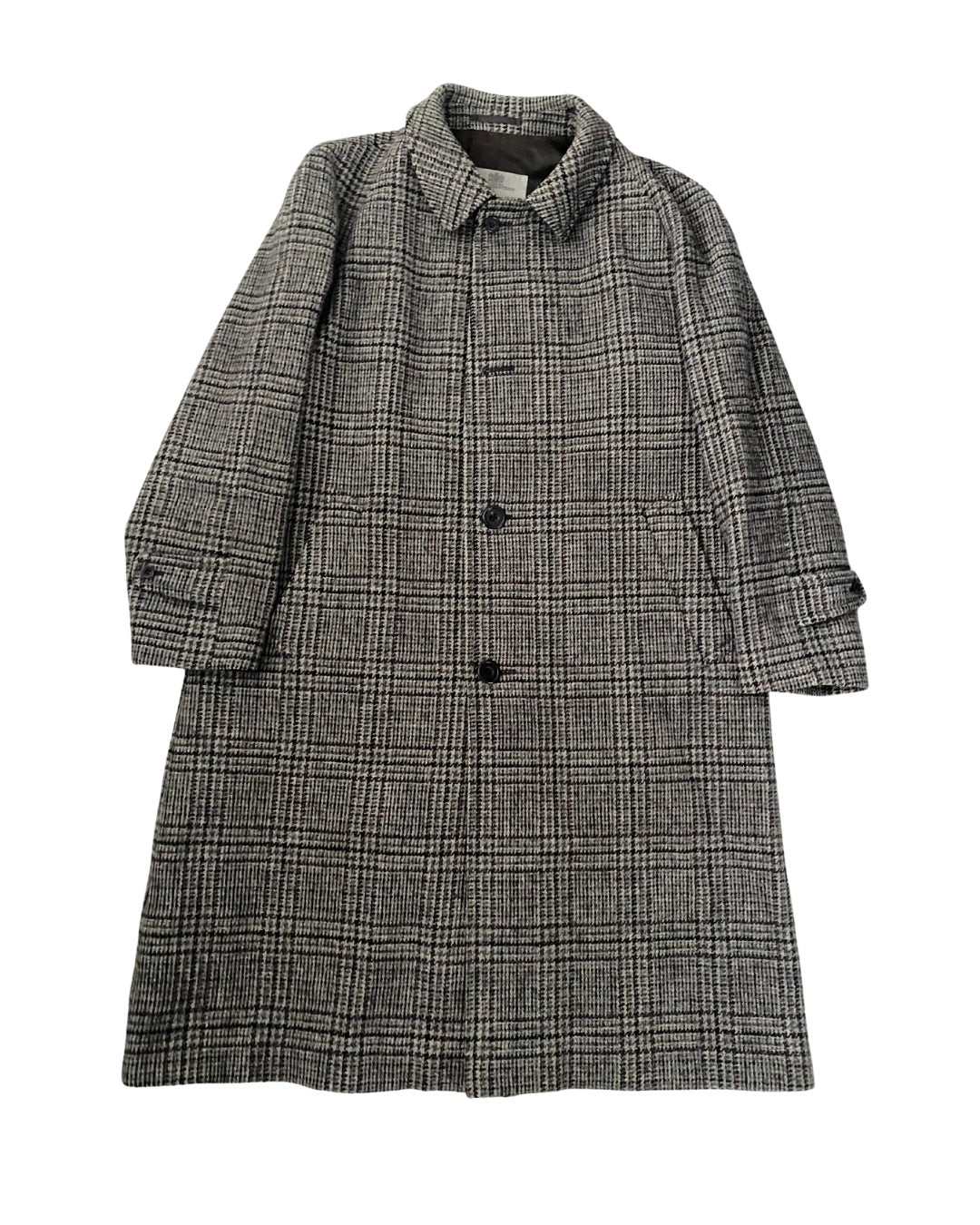Gray checkered coat on a white background