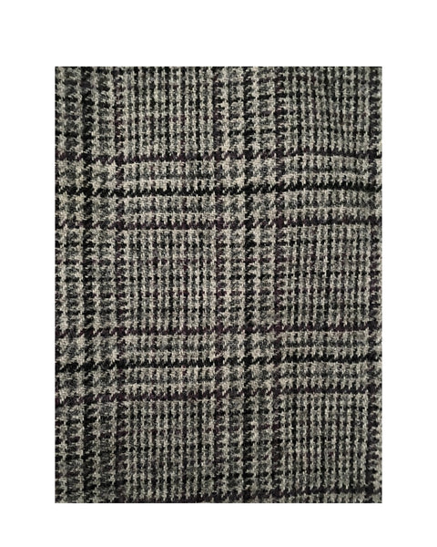 Textured fabric with a checkered pattern on a white background