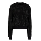 Black textured sweater on a white background