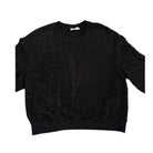 Black textured sweater on a white background