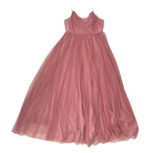Pink tulle dress on a white background