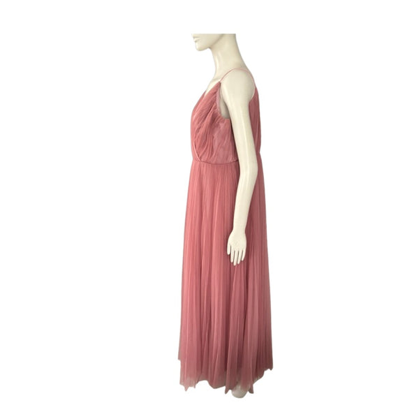 ASOS Tulle Maxi Dress Blush Pink Size UK 16 – Preloved