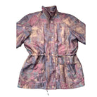 Multicolored patterned jacket on a white background