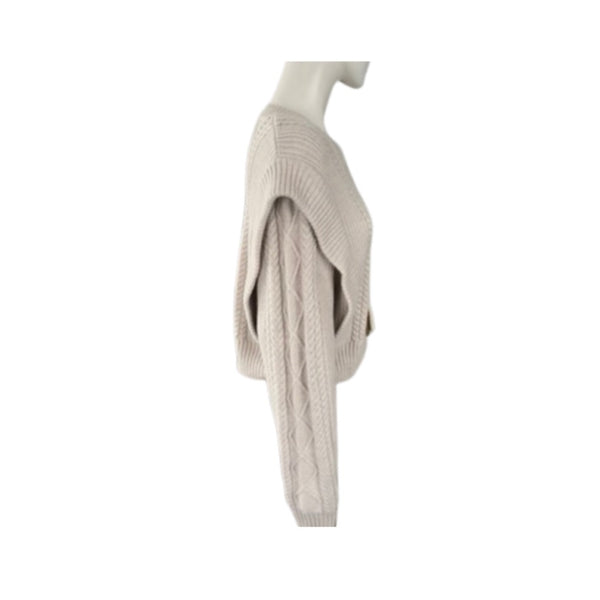 Beige sweater on a white background