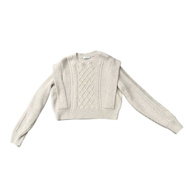 Aritzia Babaton Merino Wool Cable Knit Jumper Cream Size S — Preloved