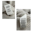 Babaton label on a textured fabric background