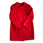 Red coat on a white background