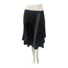 Black skirt with zipper on a mannequin against a white background