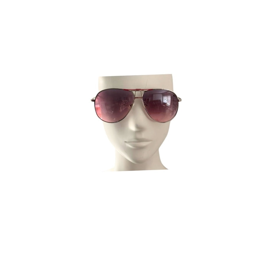 Sunglasses on a mannequin head with a white background