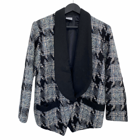 VINTAGE Tweed Oversized Tuxedo Jacket SIZE 10