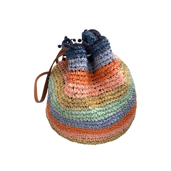 Paper Crotchet Woven Bucket Bag