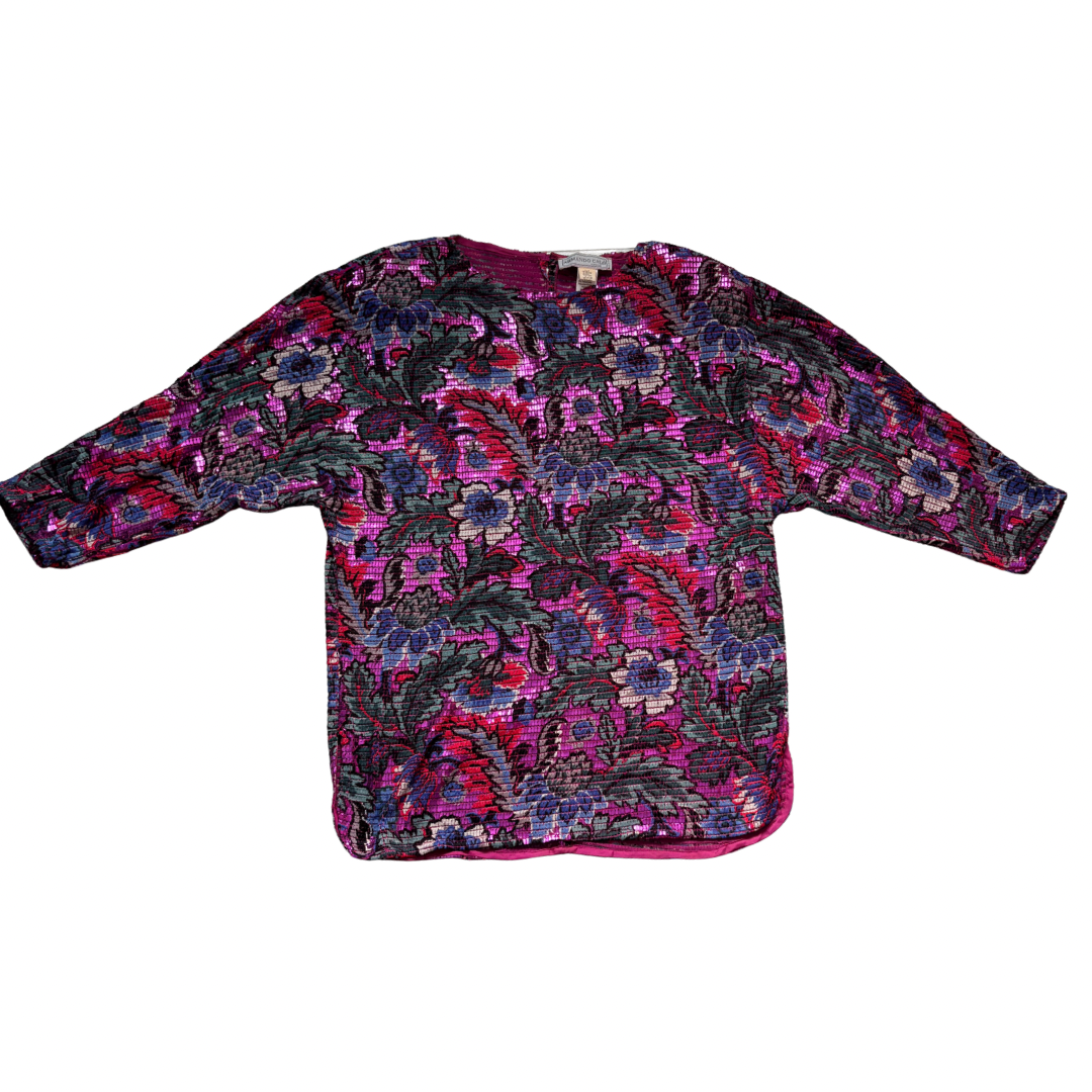 Floral patterned shirt on a white background