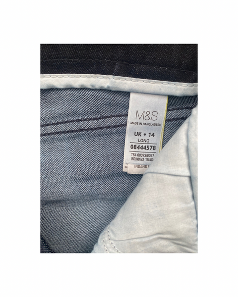 Marks & Spencer Jeggings Dark Blue SIZE 14