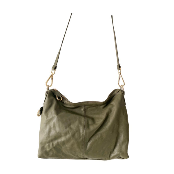 Ted Baker Dara Leather Shoulder Bag Khaki Green