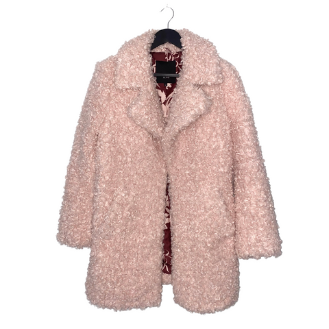 Teddy Coat Fluffy Pink SIZE M