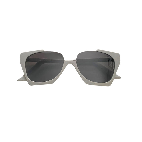 Cut-Out Cat-Eye Sunglasses White