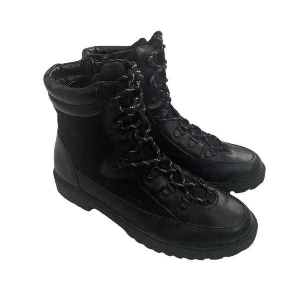 Lace-up Combat Ankle Boots Black SIZE 41