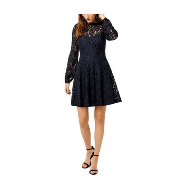 Lace Skater Dress Navy SIZE 14