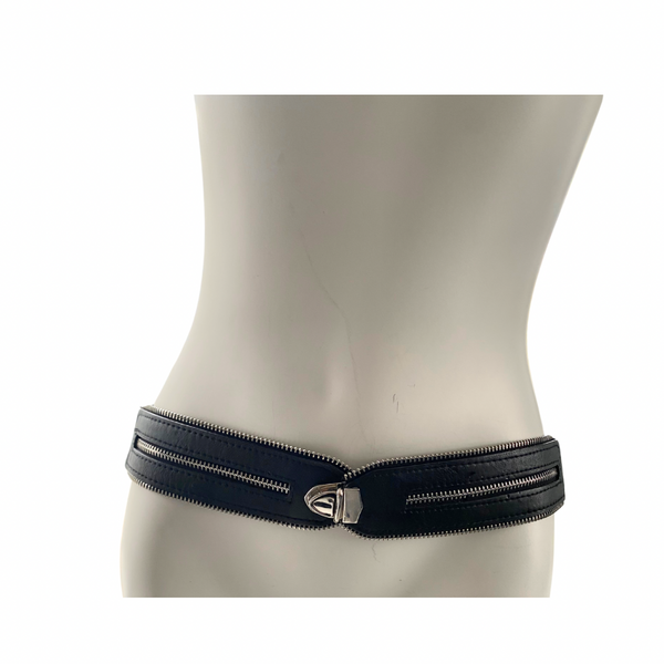 Zip Stretch Belt Black