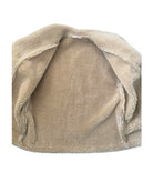 Beige coat lining  on a white background